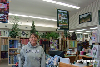 Inside Northern Threads...do I look like I just rolled out of the woods or what?