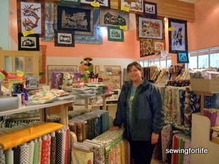 Inside Material Girls.  Yup.  I really did come out of the woods for this one.